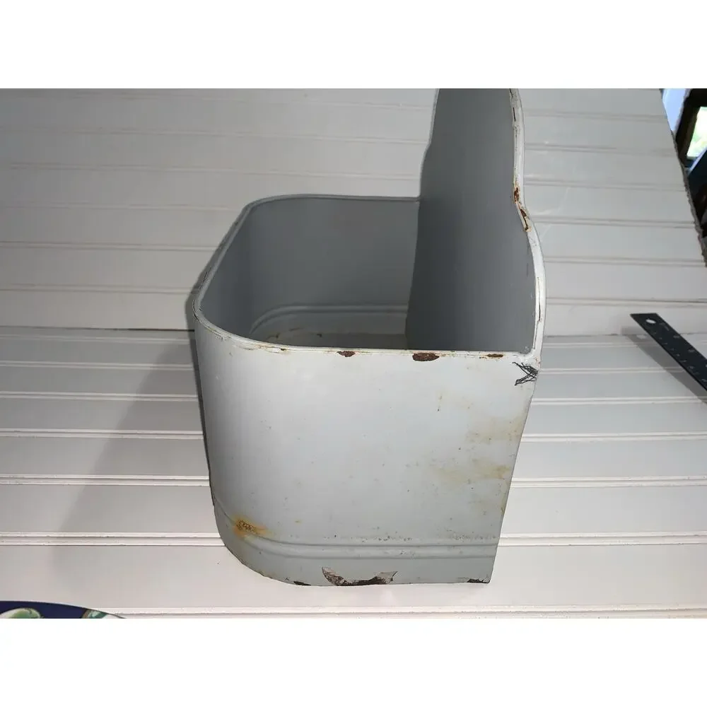 Metal Mail WALL POCKET Letter‎ Holder Organizer Farm House Grey Rusty